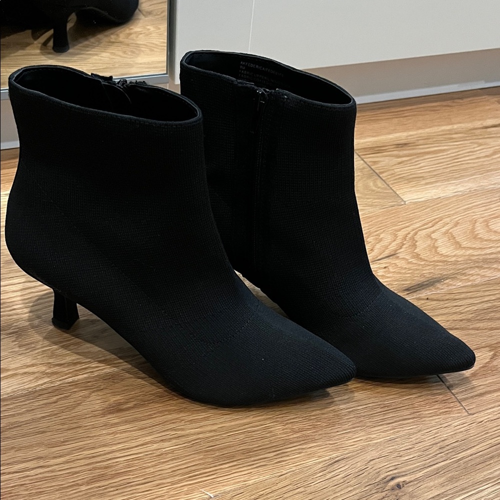 Anne Klein Elegant Black Ankle Booties
